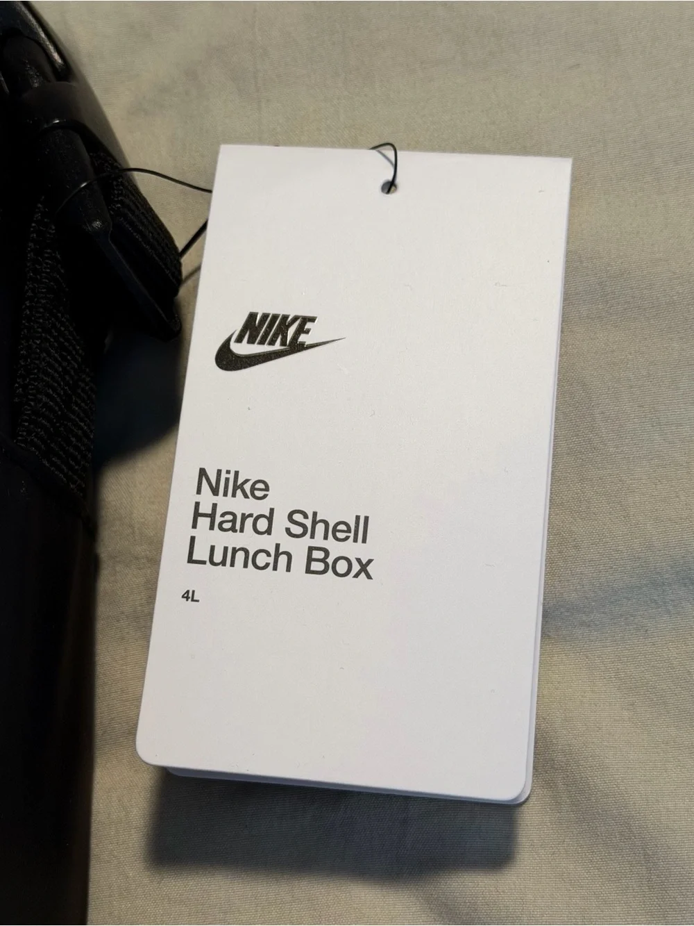 Nike Hard Shell Lunch Box 4L Black Silver Just Do It NWT